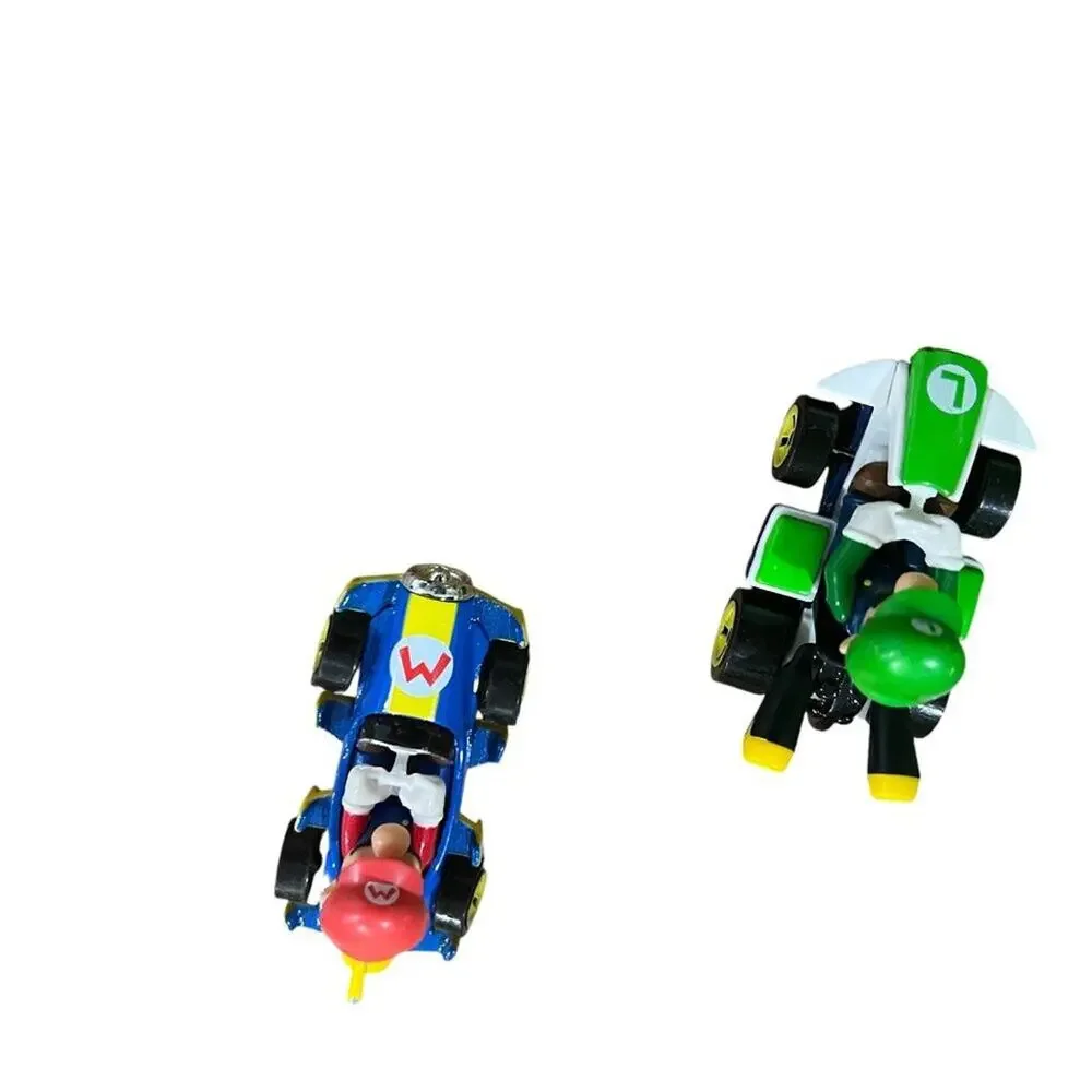 Hot Wheels Mario Kart Circuit Track Set Booster Mario & Luigi Karts